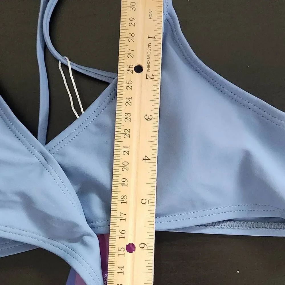 Mienque Slate Blue Girl's Bikini NWT Size Large Girl's Blue Bikini